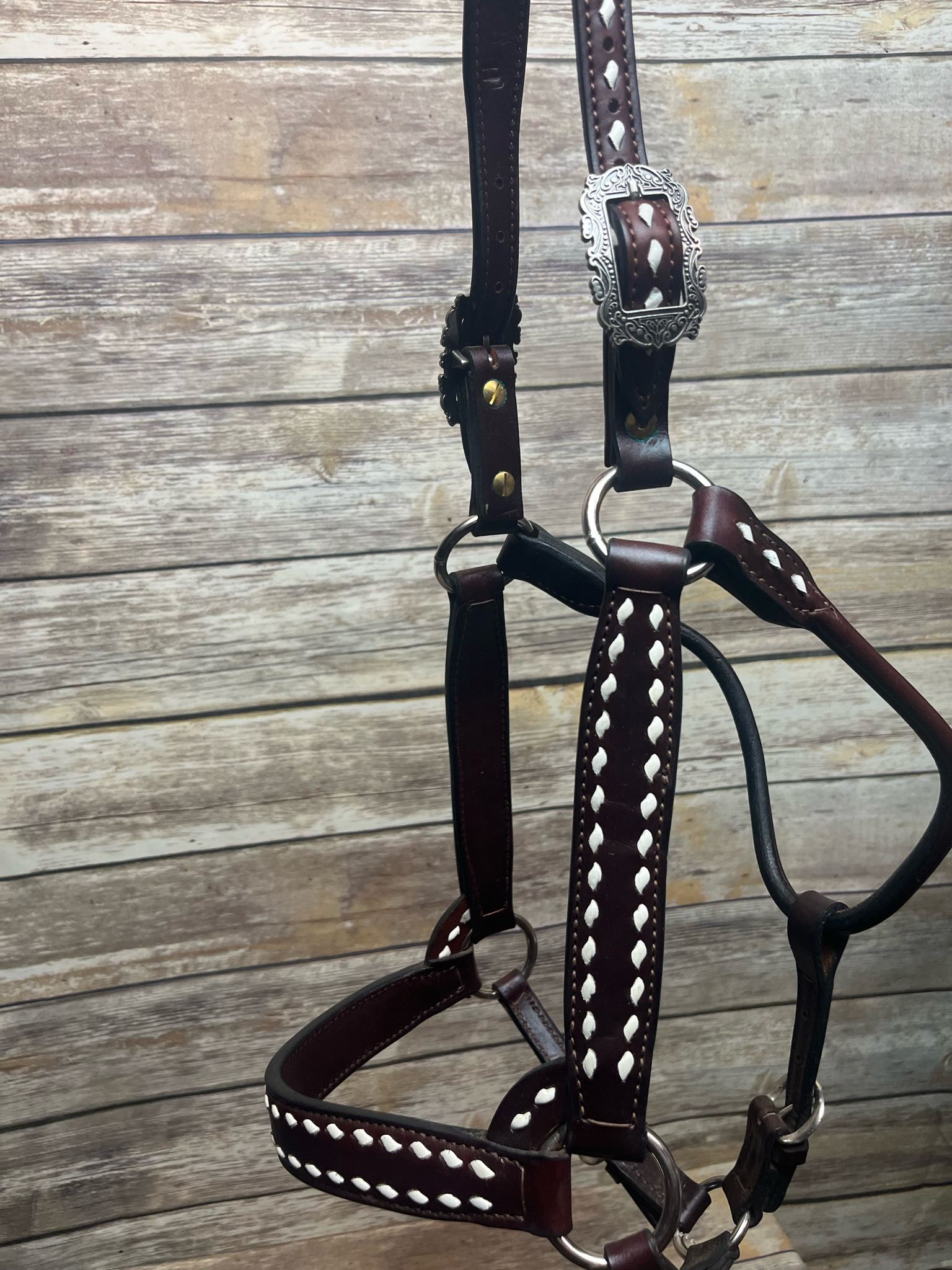 Buck Stitch Leather Halter