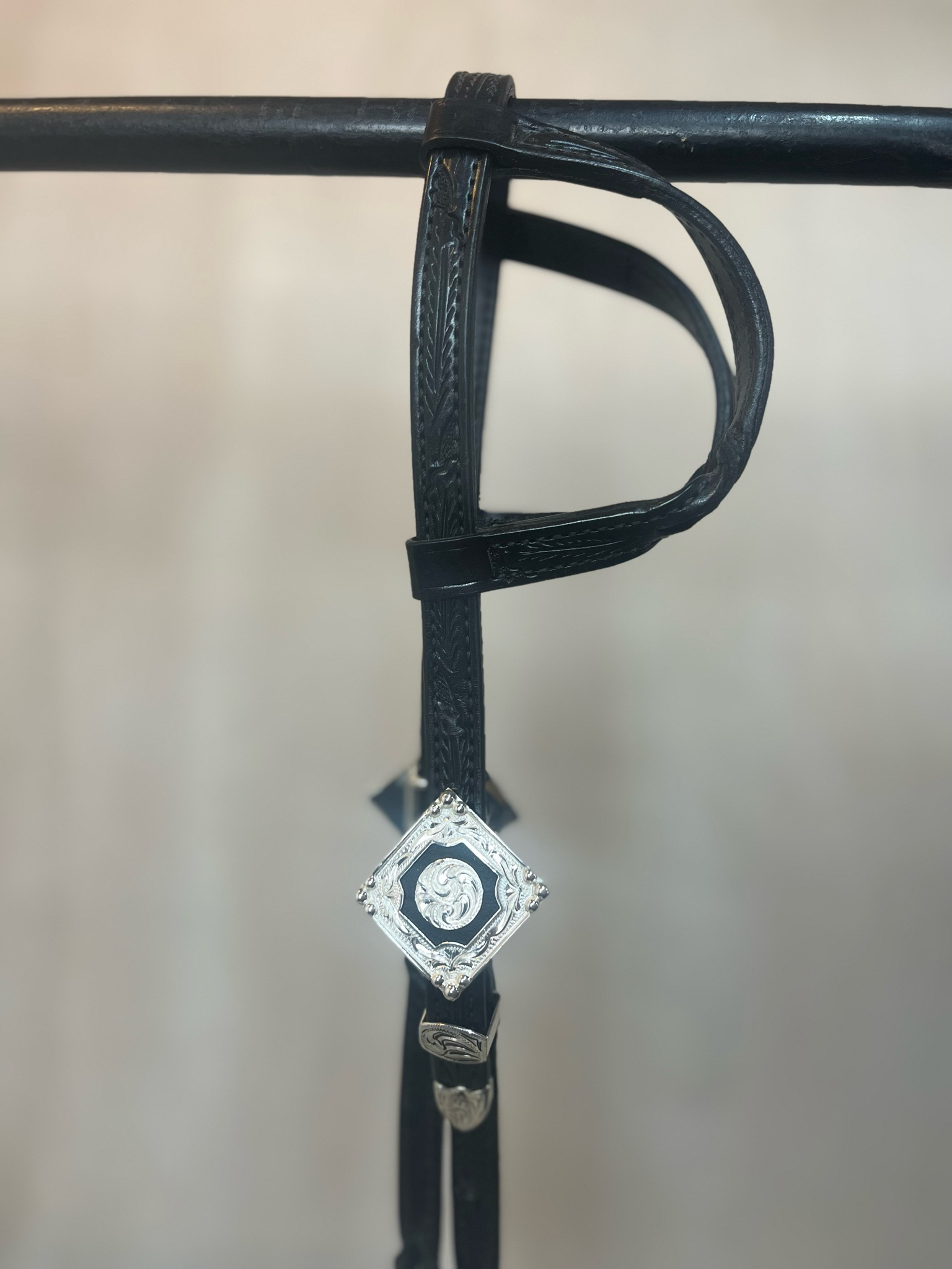 Sterling Overlay Twisted Headstall #36