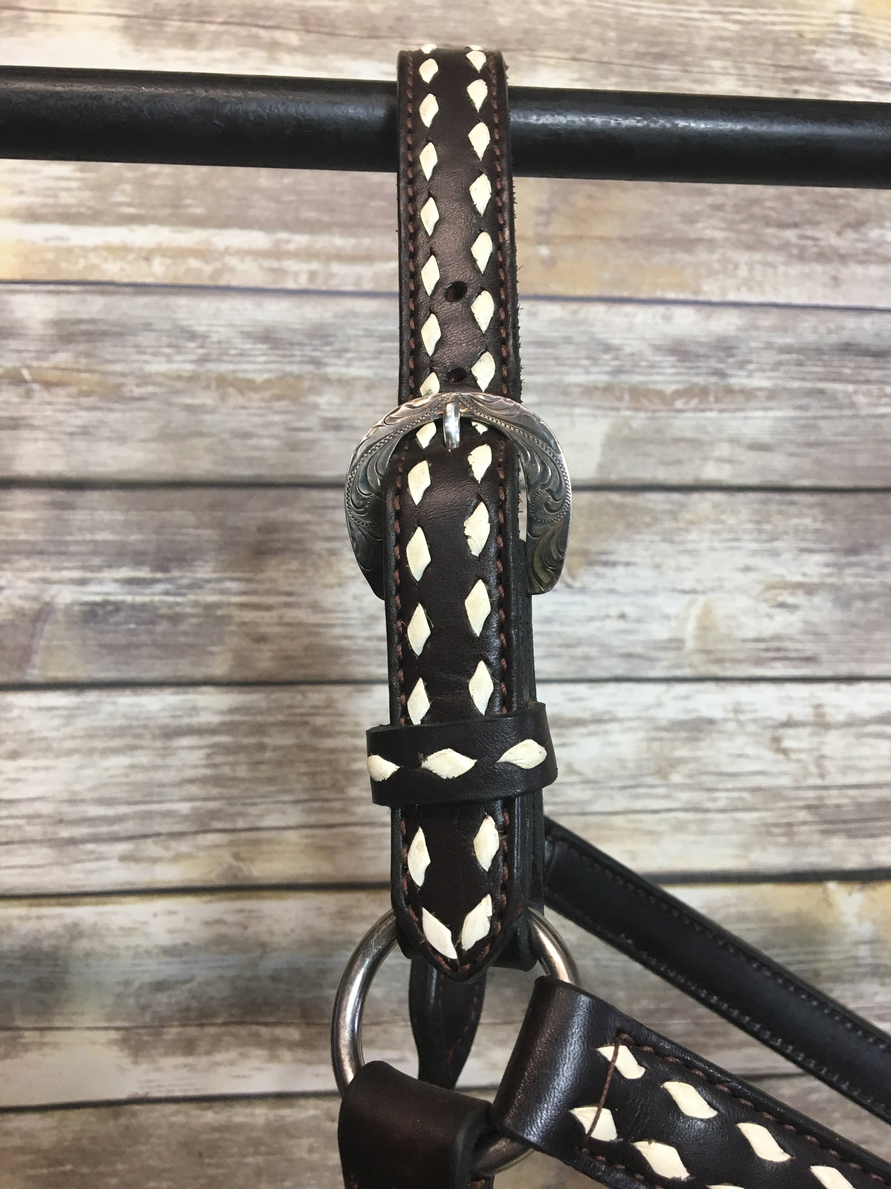 Buck Stitch Leather Halter