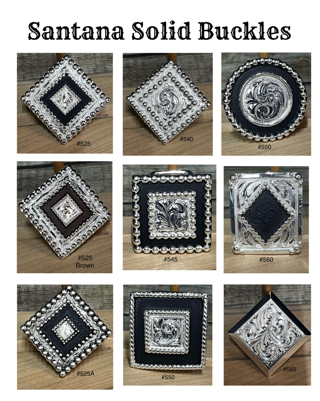 Stock Santana Headstall/Halter Buckles