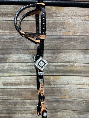 Santana Two Tone Twisted Headstall #22